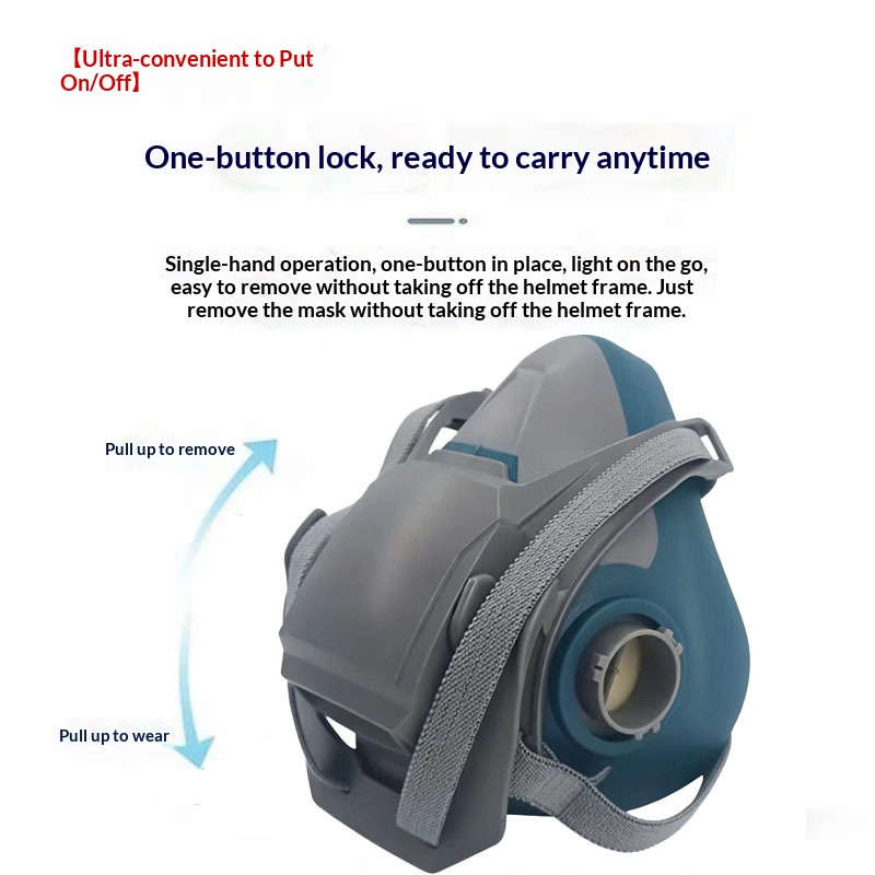 قناع غاز سيليكون 6502QL سريع ا - مراجعة Dust Mask Construction وسعره