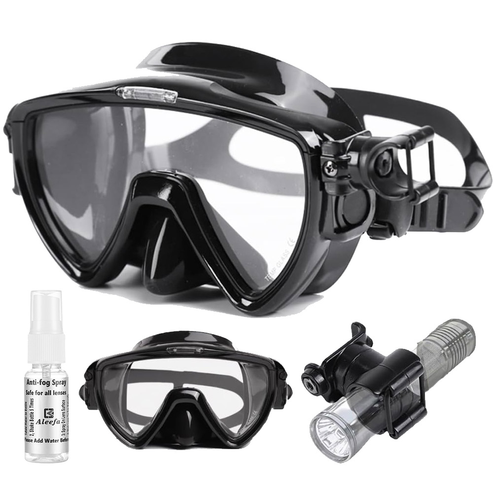 قناع غوص مع حامل مصباح يدوي، ق - مراجعة Silicone Mask Bracket وسعره